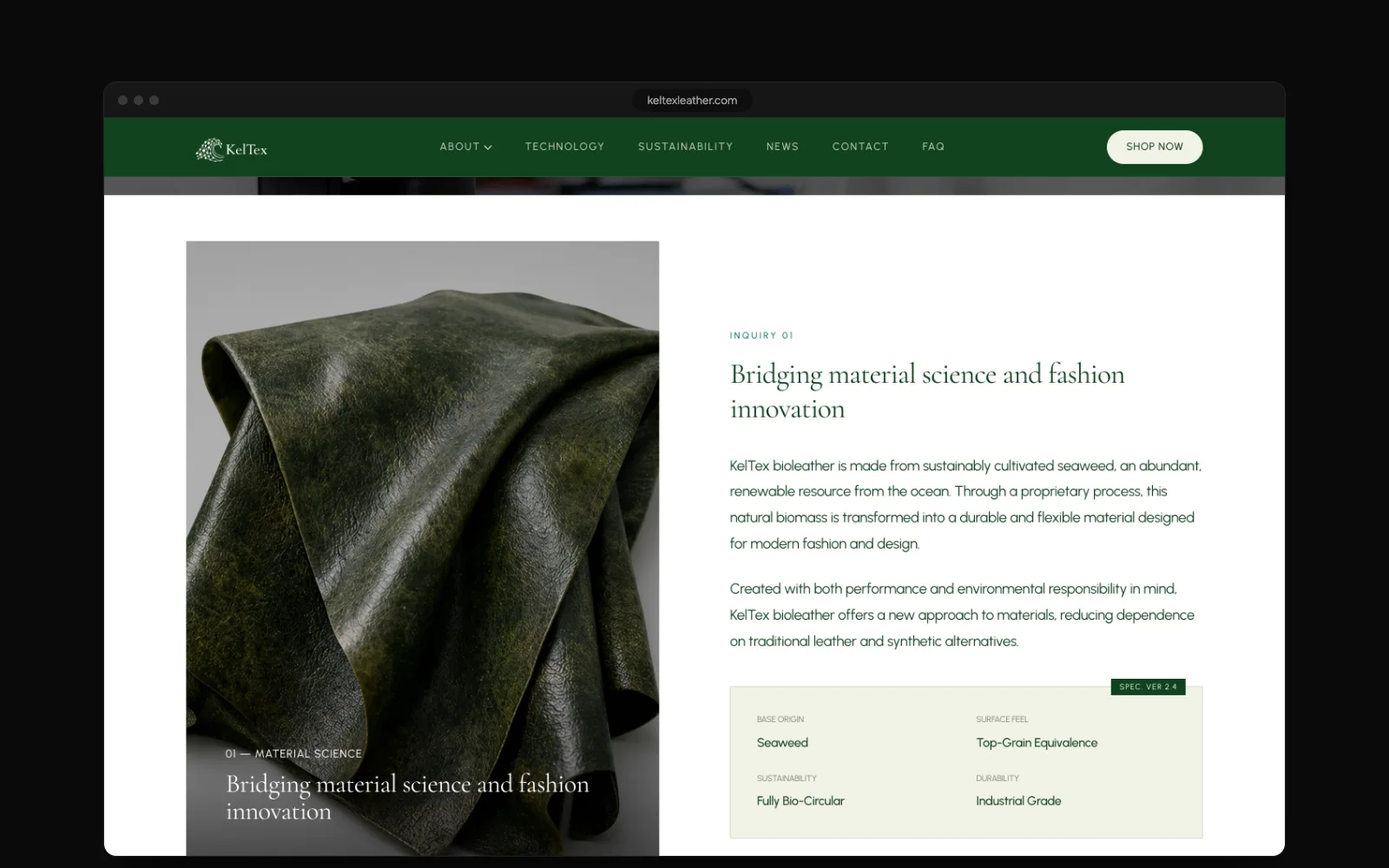 KelTex Leather on desktop